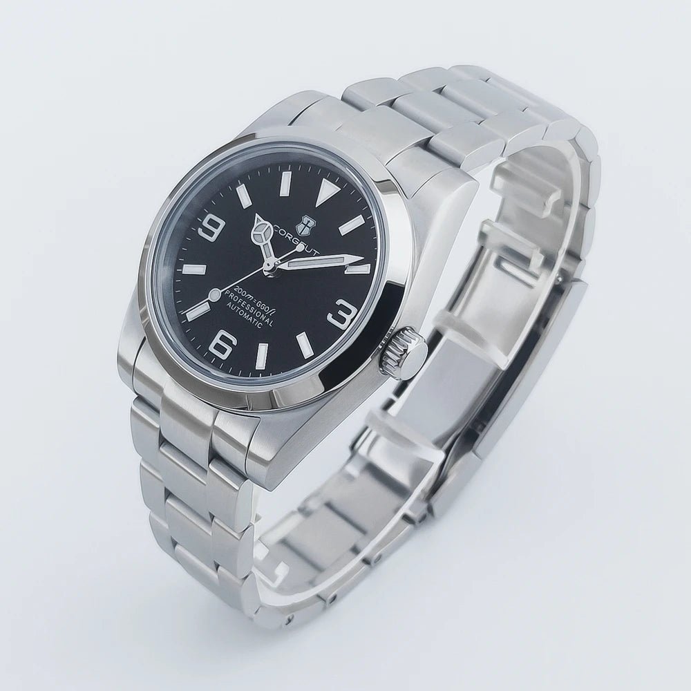 Corgeut Luxury NH35 Watch for Women Men 36MM/39MM Automatic Mechanical Wristwatches Sapphire Luminous 10Bar Pink Female Reloj - Tara's Tiny Treasures