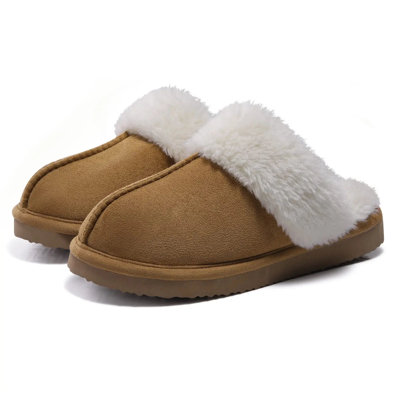 Crestar Women's Winter Fuzzy House Slippers New Warm Soft Sole Non-slip Cotton Shoes Lady Memory Foam Bathroom Platform Slipper - Tara's Tiny Treasures
