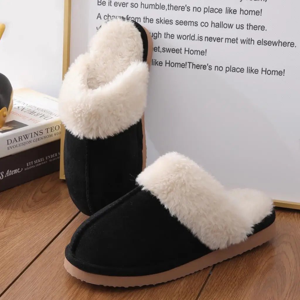 Crestar Women's Winter Fuzzy House Slippers New Warm Soft Sole Non-slip Cotton Shoes Lady Memory Foam Bathroom Platform Slipper - Tara's Tiny Treasures