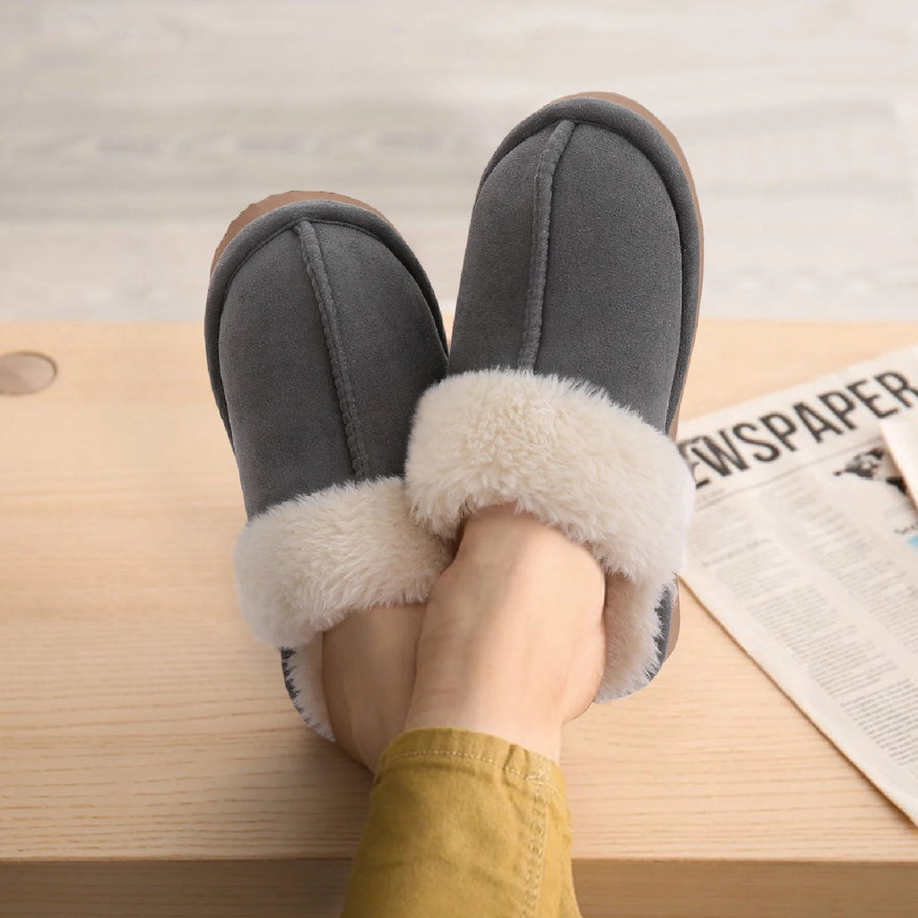 Crestar Women's Winter Fuzzy House Slippers New Warm Soft Sole Non-slip Cotton Shoes Lady Memory Foam Bathroom Platform Slipper - Tara's Tiny Treasures