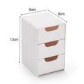 Desktop Storage Box For Makeup Jewelry Mini Large Capacity Jewelry Box Multifunctional 3-Tier Desk Organizer With Drawers - Tara's Tiny Treasures