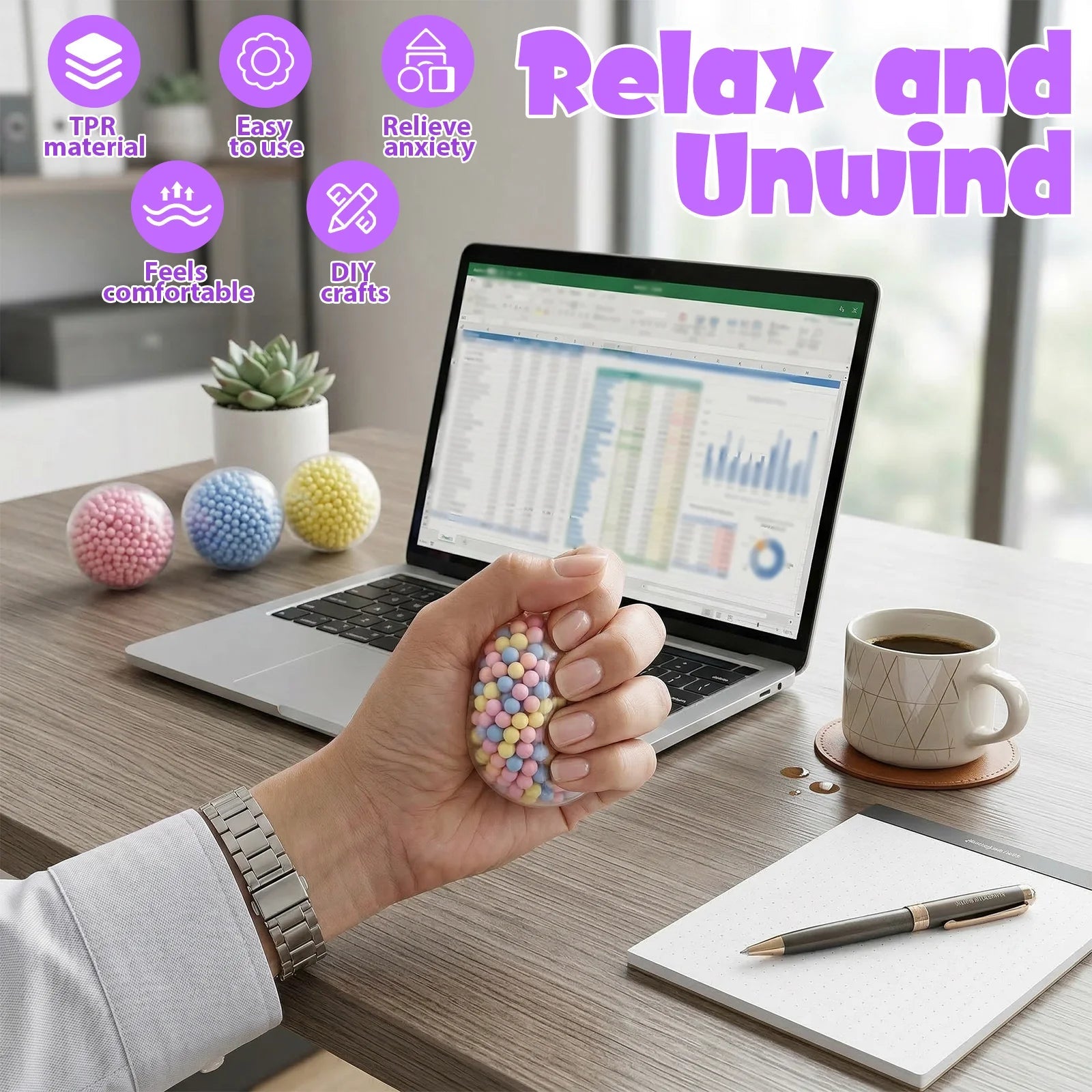 DIY Blank Stress Ball Making Kit Anxiety Relief Toy Handmade Squishy Stress Balls Empty Squeeze Ball Decorative Balls Party Gift - Tara's Tiny Treasures