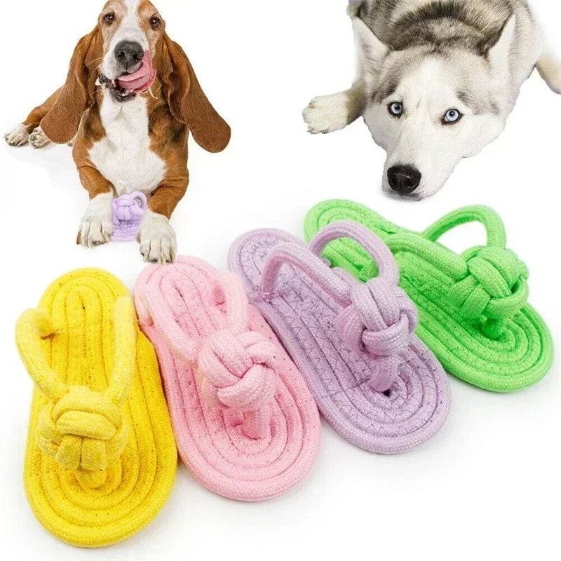 Dog Chewing Toy Cotton Slipper Rope Toy for Small Large Dogs Pet Teeth Training Molar Toys Interactive Dog Toy Dog Accessories - Tara's Tiny Treasures