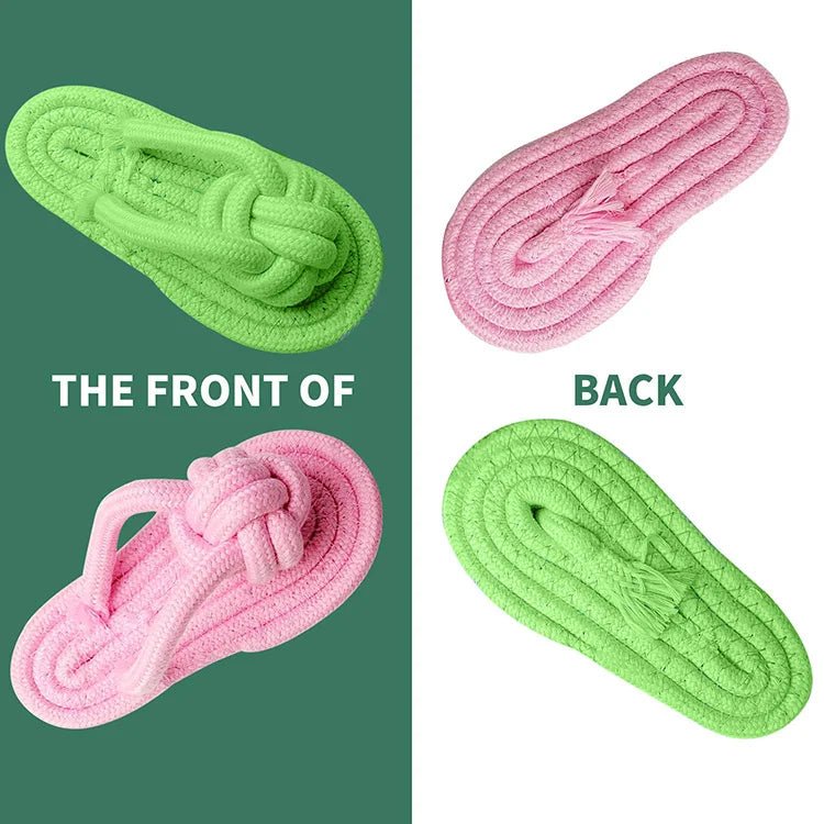 Dog Chewing Toy Cotton Slipper Rope Toy for Small Large Dogs Pet Teeth Training Molar Toys Interactive Dog Toy Dog Accessories - Tara's Tiny Treasures