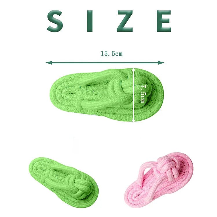 Dog Chewing Toy Cotton Slipper Rope Toy for Small Large Dogs Pet Teeth Training Molar Toys Interactive Dog Toy Dog Accessories - Tara's Tiny Treasures