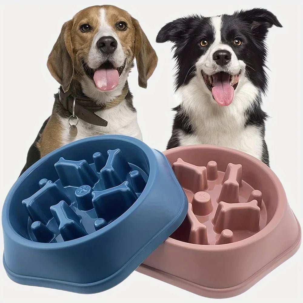 Dog Slow Feeder Non-choking Pet Bowl Anti Slip and Large Capacity for Dog and Cat Anxiety Relief Slow Food Feeding Pet Supply - Tara's Tiny Treasures