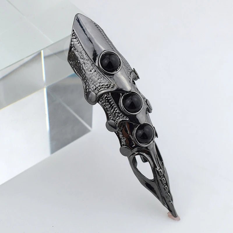 Dragon Skull Finger Long Rings Punk Rock Animal Skull Finger Long Rings Halloween Cosplay Costume Acc - Tara's Tiny Treasures