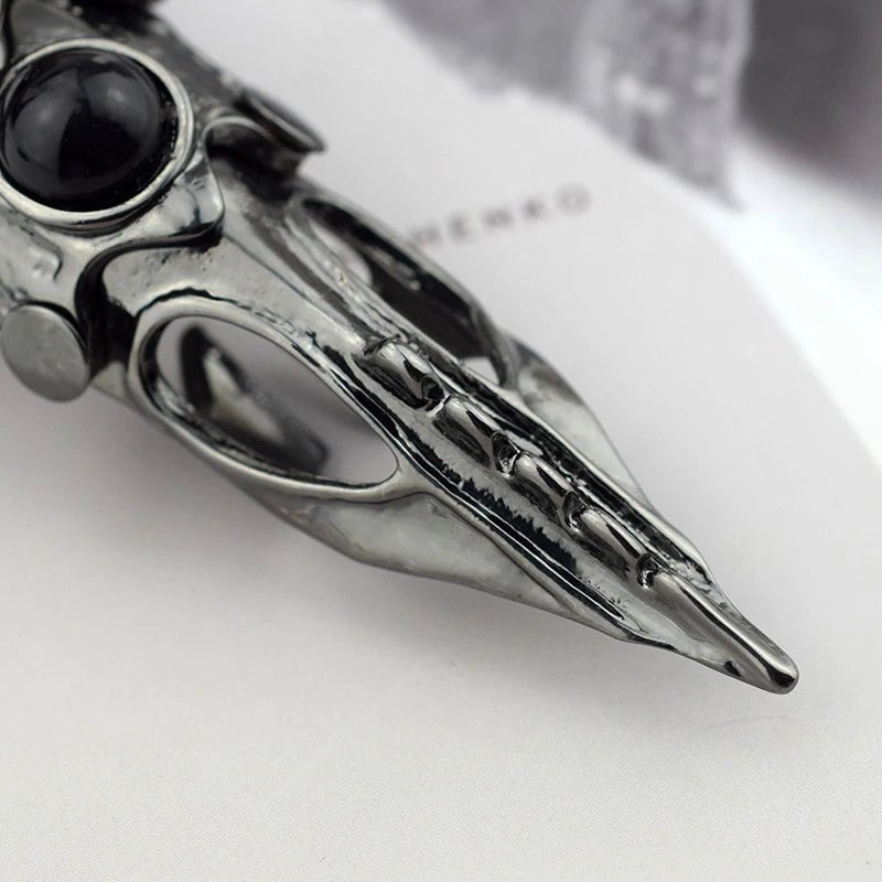 Dragon Skull Finger Long Rings Punk Rock Animal Skull Finger Long Rings Halloween Cosplay Costume Acc - Tara's Tiny Treasures