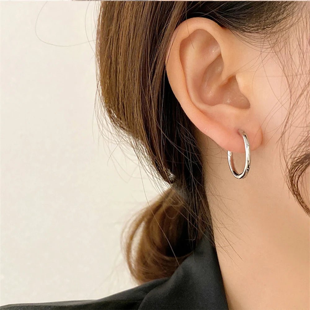 eManco Minimalist Basic 3MM Hoop Earrings Stainless Steel PVD Gold Color Women's Personality Gift Exchanges Festival Celebrate - Tara's Tiny Treasures