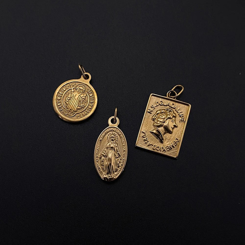 eManco Vintage Stainless Steel Coin Charms with Single Circle Pendant Can Make DIY Necklace Bracelet Earrings 48 Hour Shipping - Tara's Tiny Treasures