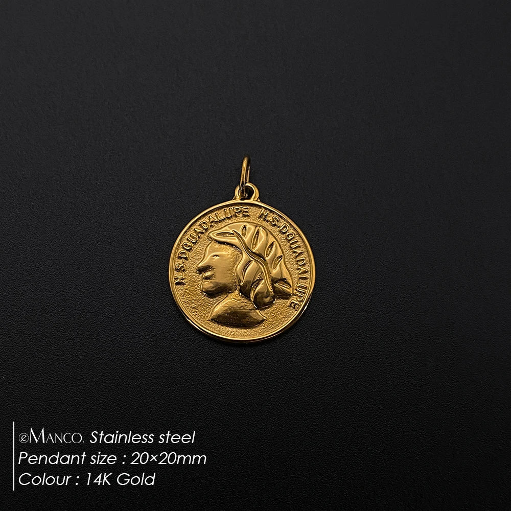 eManco Vintage Stainless Steel Coin Charms with Single Circle Pendant Can Make DIY Necklace Bracelet Earrings 48 Hour Shipping - Tara's Tiny Treasures