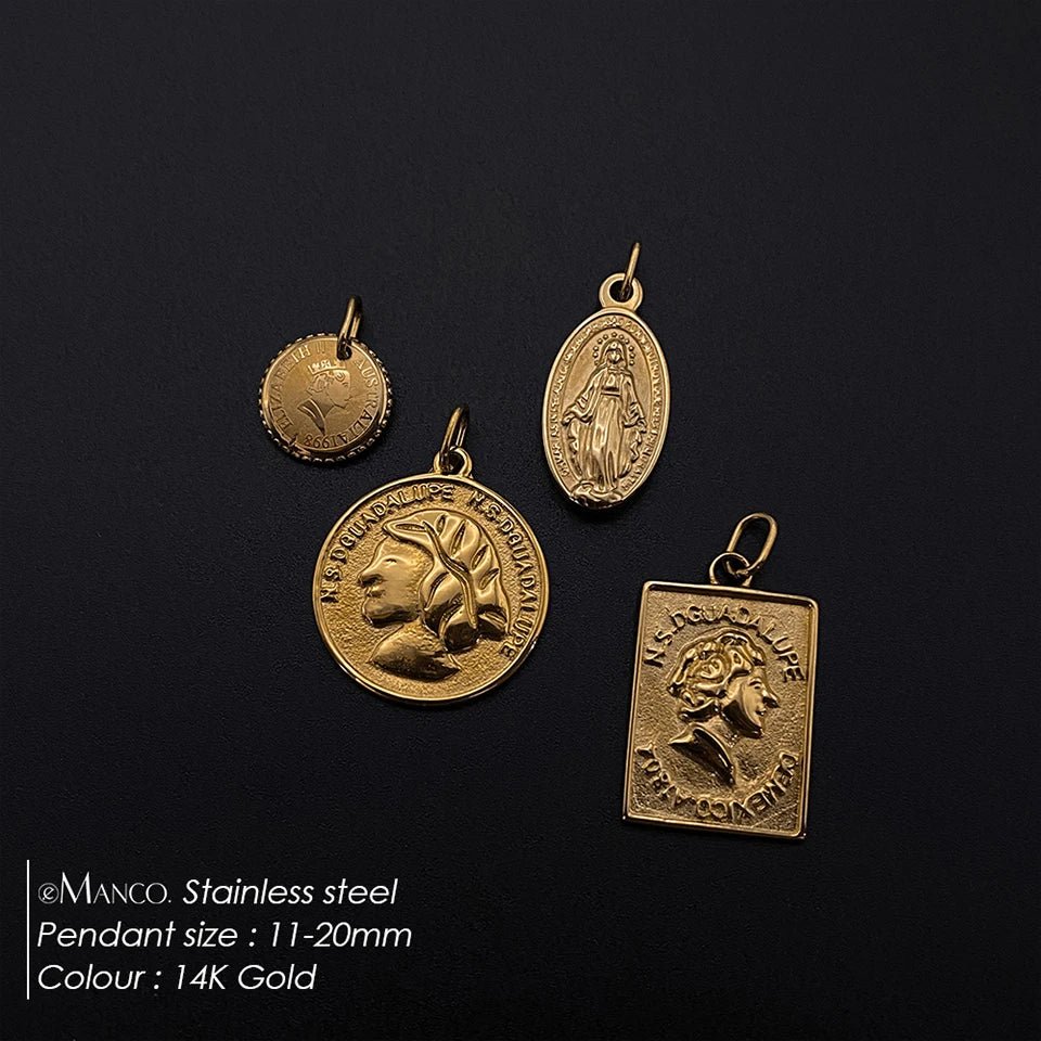 eManco Vintage Stainless Steel Coin Charms with Single Circle Pendant Can Make DIY Necklace Bracelet Earrings 48 Hour Shipping - Tara's Tiny Treasures