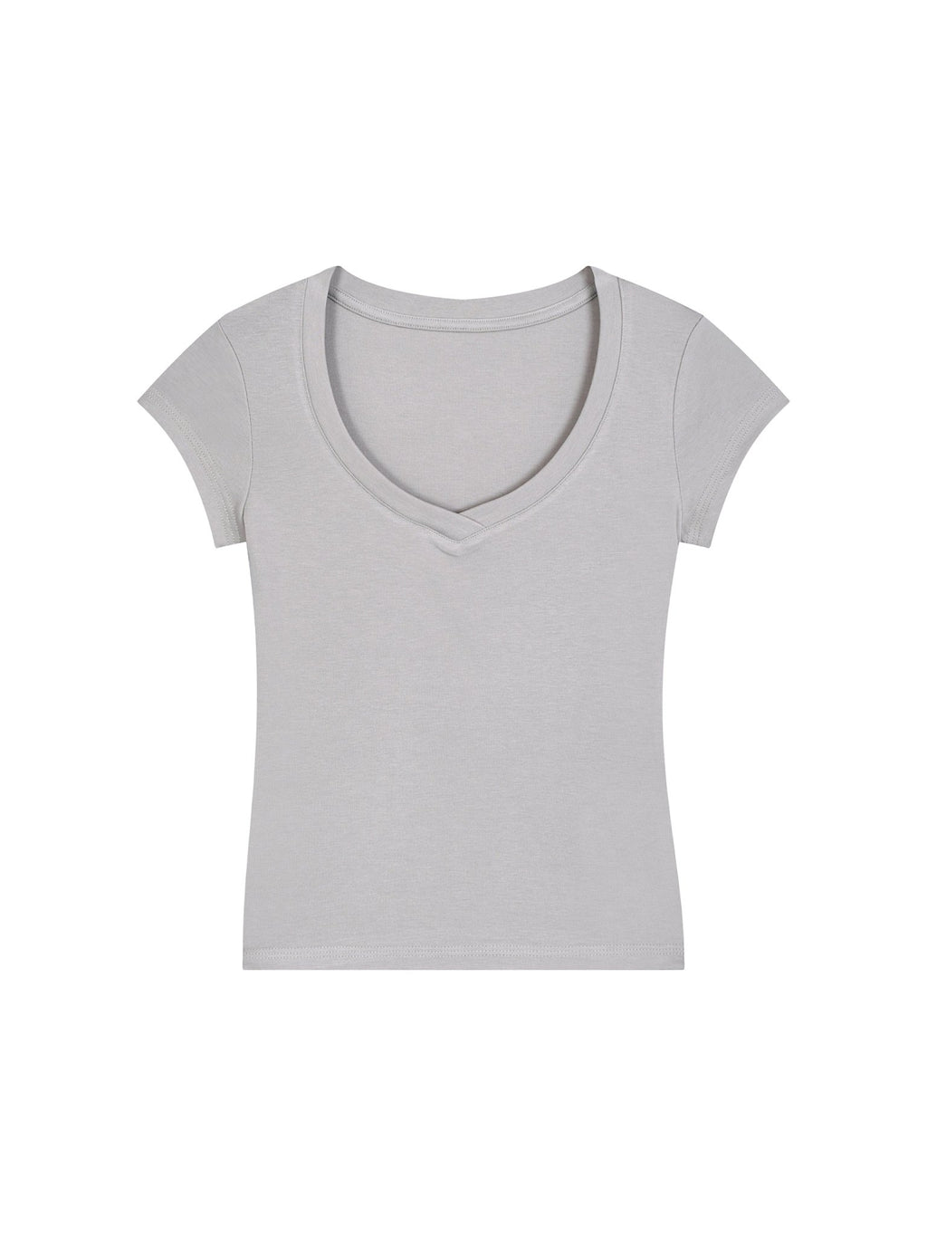Essential V-Neck Bodycon T-Shirt - Tara's Tiny Treasures