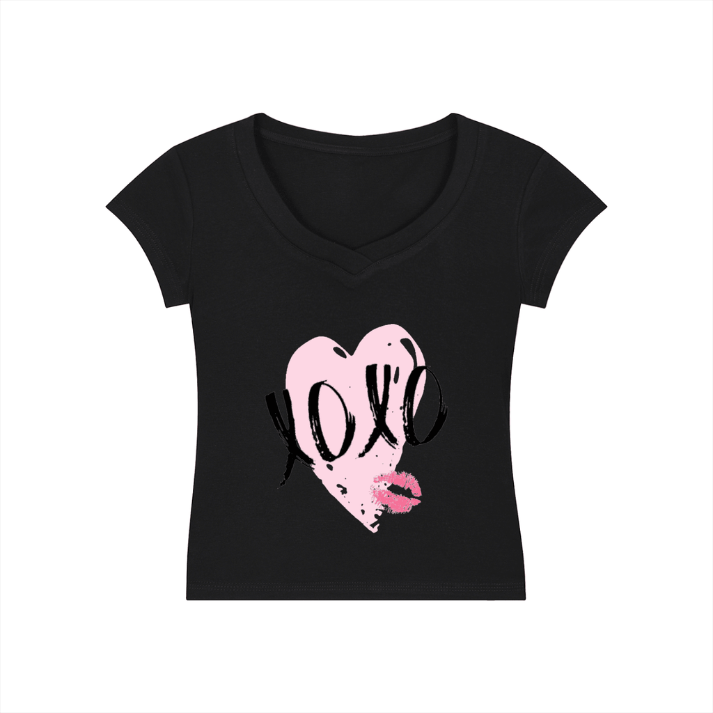 Essential V-Neck Bodycon T-Shirt - Tara's Tiny Treasures