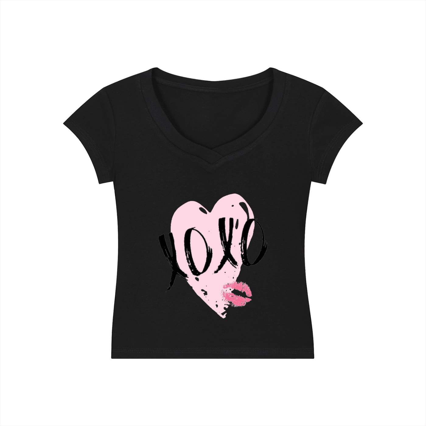 Essential V-Neck Bodycon T-Shirt - Tara's Tiny Treasures