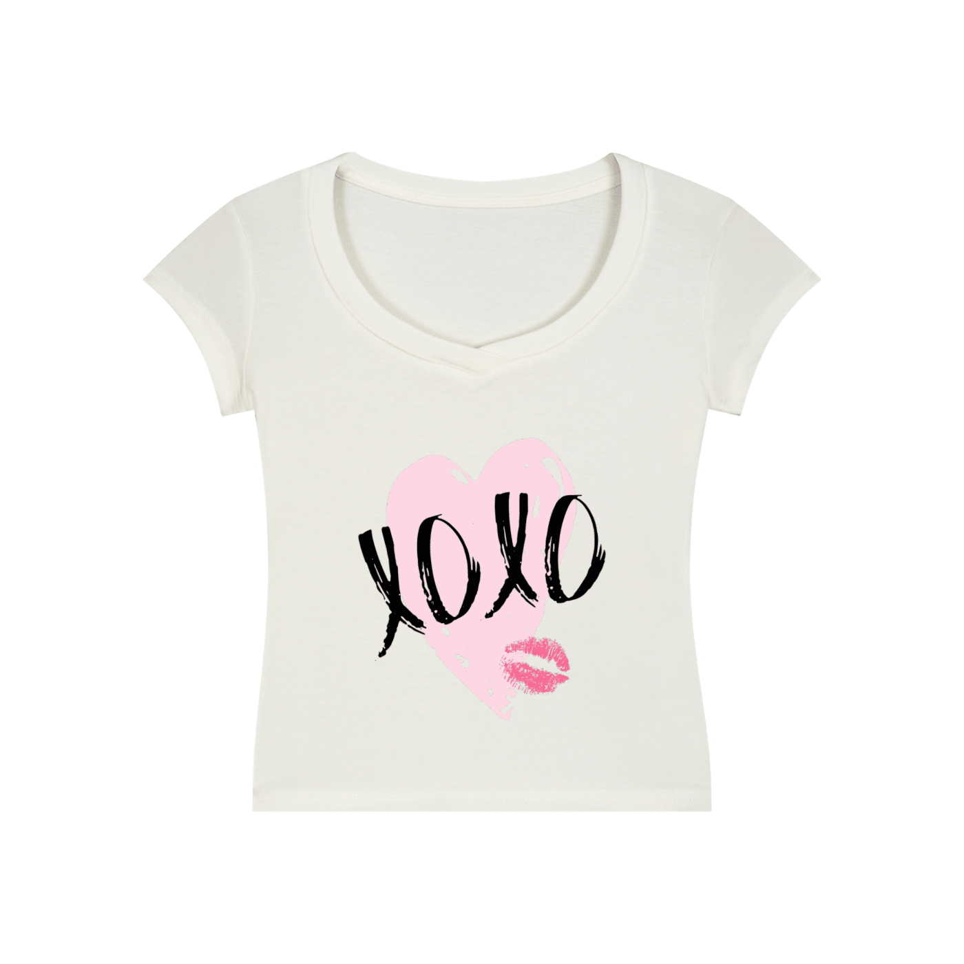 Essential V-Neck Bodycon T-Shirt - Tara's Tiny Treasures