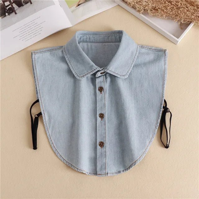 Fashion 2025 Front Tie White Fake Collar for Women Stand Detachable Collar Fake Girls Vintage Lace Ladies False Blouse Collar - Tara's Tiny Treasures
