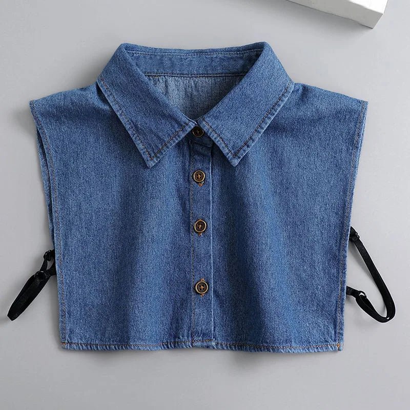 Fashion 2025 Front Tie White Fake Collar for Women Stand Detachable Collar Fake Girls Vintage Lace Ladies False Blouse Collar - Tara's Tiny Treasures