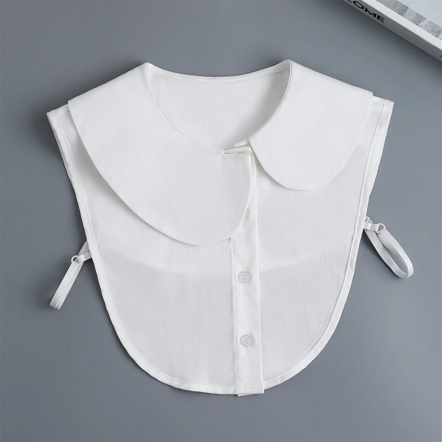 Fashion 2025 Front Tie White Fake Collar for Women Stand Detachable Collar Fake Girls Vintage Lace Ladies False Blouse Collar - Tara's Tiny Treasures