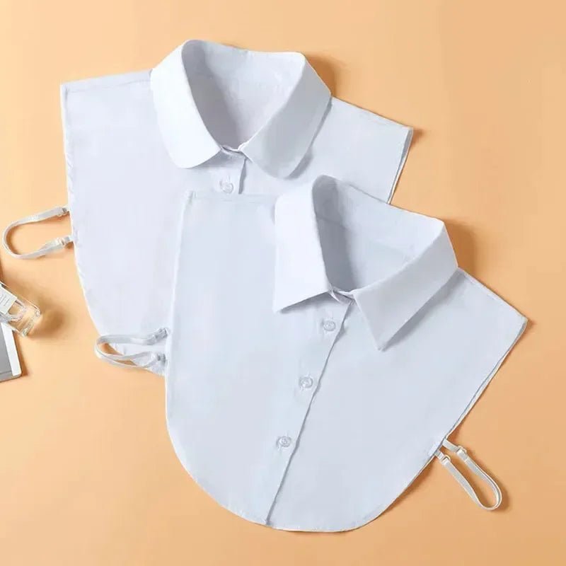 Fashion 2025 Front Tie White Fake Collar for Women Stand Detachable Collar Fake Girls Vintage Lace Ladies False Blouse Collar - Tara's Tiny Treasures