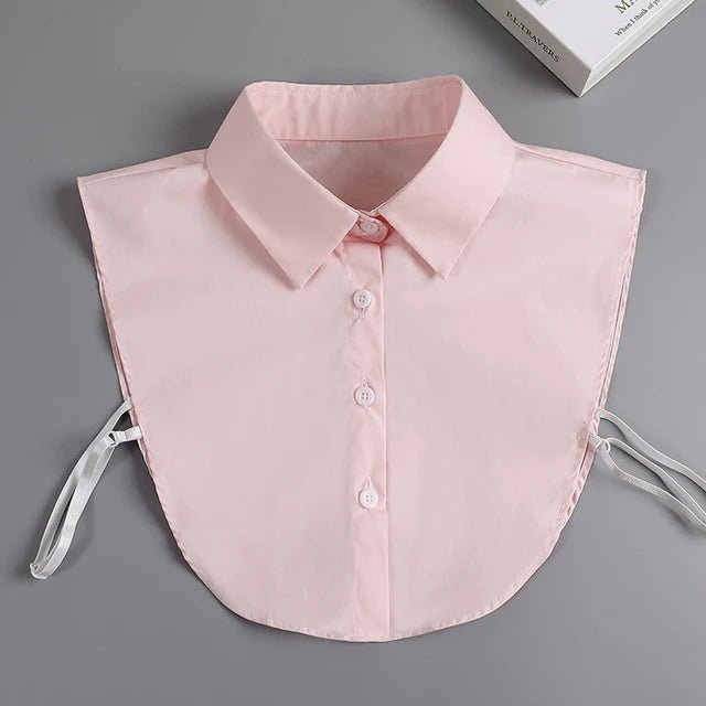 Fashion 2025 Front Tie White Fake Collar for Women Stand Detachable Collar Fake Girls Vintage Lace Ladies False Blouse Collar - Tara's Tiny Treasures