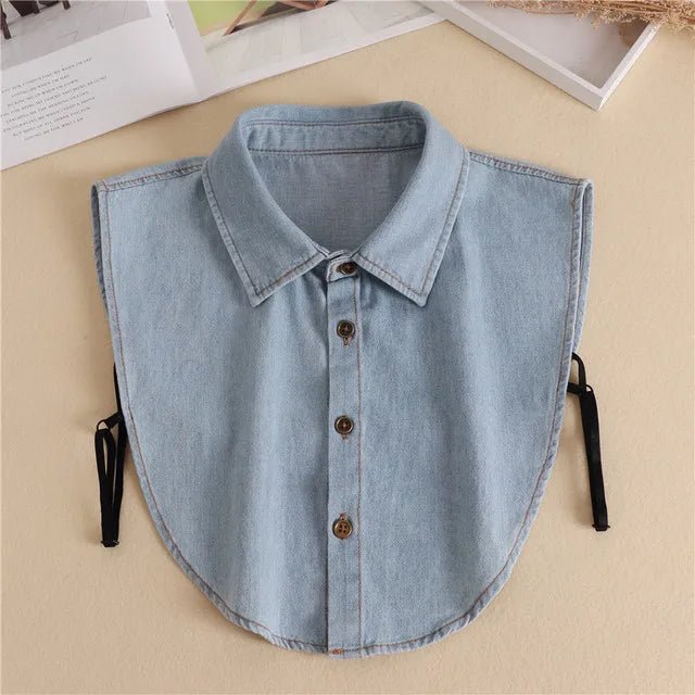 Fashion 2025 Front Tie White Fake Collar for Women Stand Detachable Collar Fake Girls Vintage Lace Ladies False Blouse Collar - Tara's Tiny Treasures