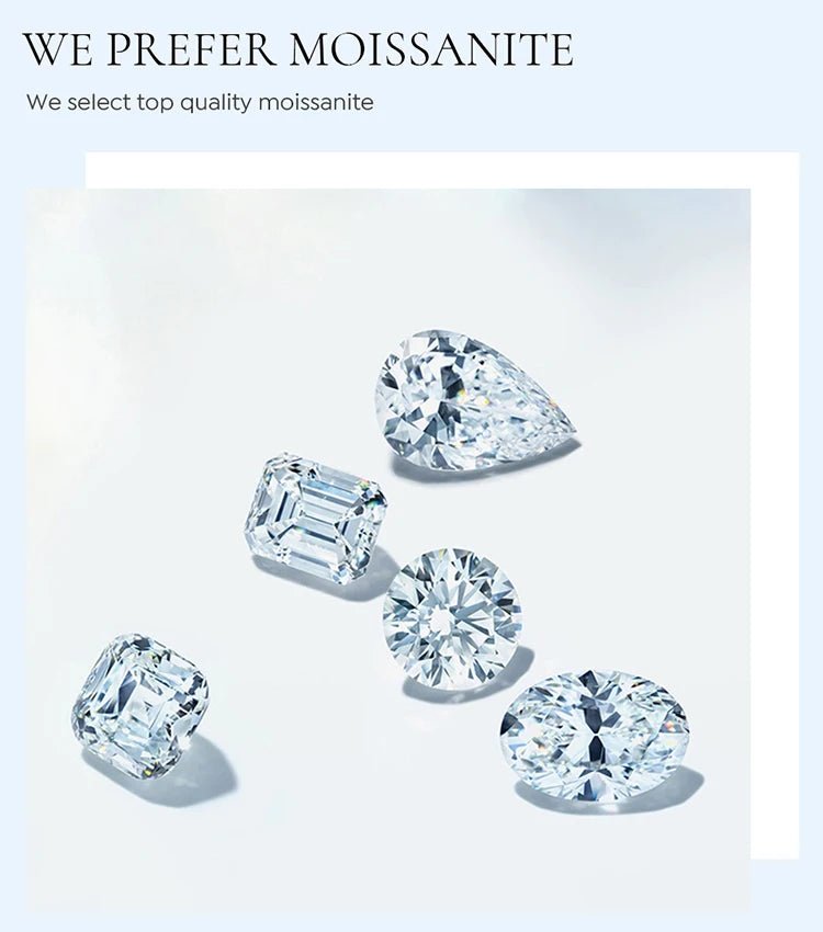 Fashion Classic Real 1-2ct Moissanite Diamond Rings for Women Wedding 925 Sterling Silver Designer Luxury Fine Jewelry - Tara's Tiny Treasures