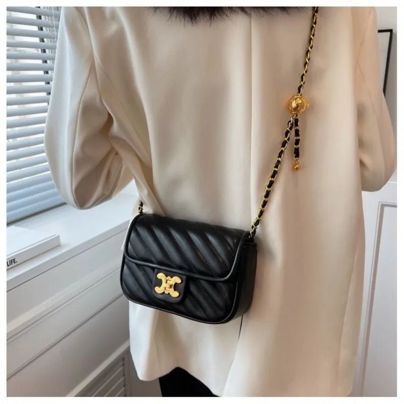 Fashion Explosions Green Fairy Rhombus Small Fragrance Chain Shoulder Messenger Bag Niche High Quality Joker Handbag Handbags - Tara's Tiny Treasures