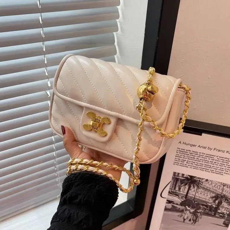 Fashion Explosions Green Fairy Rhombus Small Fragrance Chain Shoulder Messenger Bag Niche High Quality Joker Handbag Handbags - Tara's Tiny Treasures