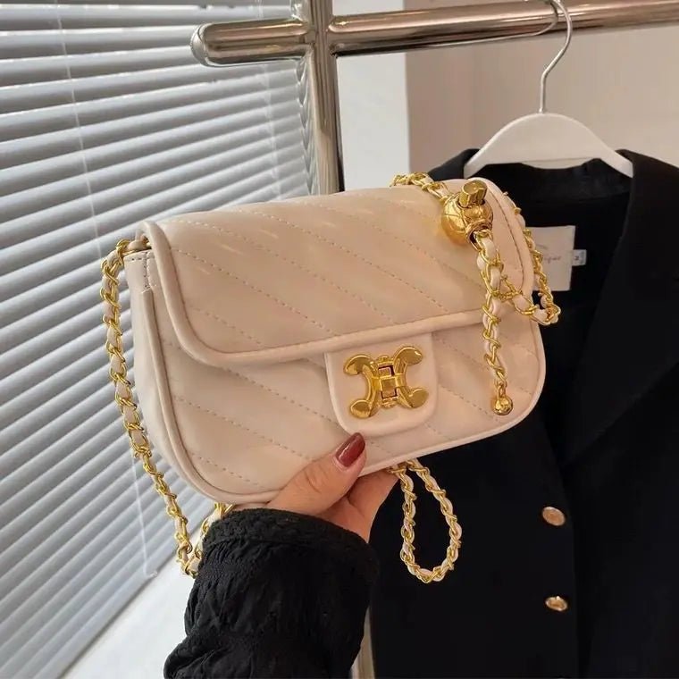 Fashion Explosions Green Fairy Rhombus Small Fragrance Chain Shoulder Messenger Bag Niche High Quality Joker Handbag Handbags - Tara's Tiny Treasures