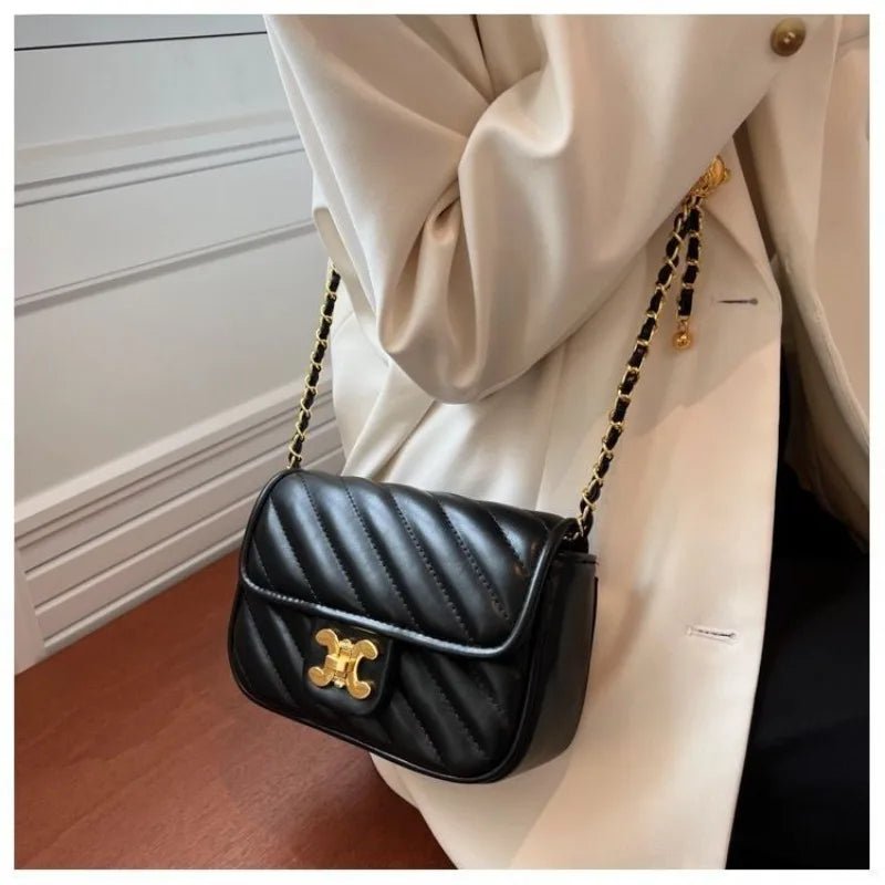 Fashion Explosions Green Fairy Rhombus Small Fragrance Chain Shoulder Messenger Bag Niche High Quality Joker Handbag Handbags - Tara's Tiny Treasures