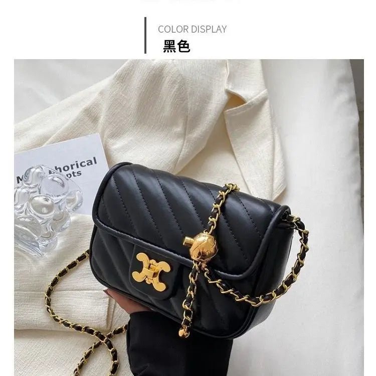 Fashion Explosions Green Fairy Rhombus Small Fragrance Chain Shoulder Messenger Bag Niche High Quality Joker Handbag Handbags - Tara's Tiny Treasures