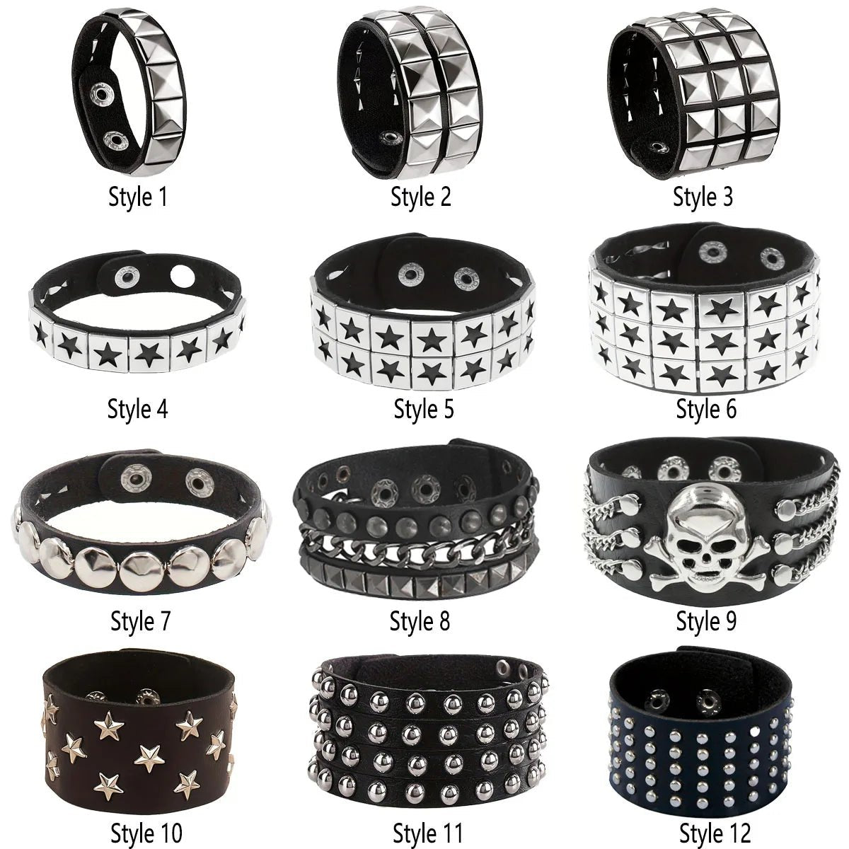 Fashion Gothic Punk Retro Multi Chain Street Dance Bracelet For Halloween Cosplay Christmas Party Birthday Lovers Gifts - Tara's Tiny Treasures