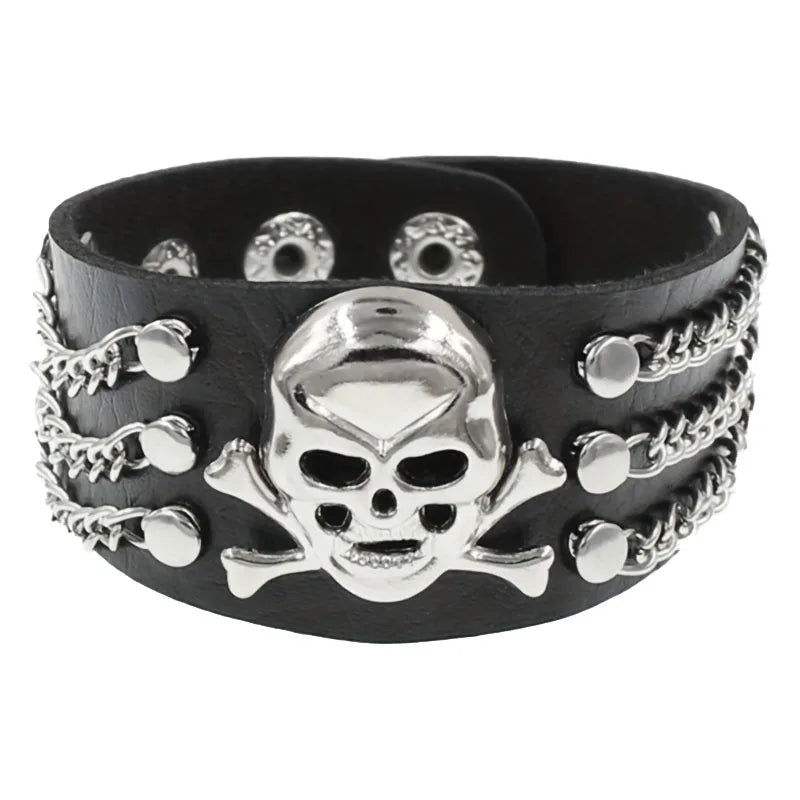 Fashion Gothic Punk Retro Multi Chain Street Dance Bracelet For Halloween Cosplay Christmas Party Birthday Lovers Gifts - Tara's Tiny Treasures