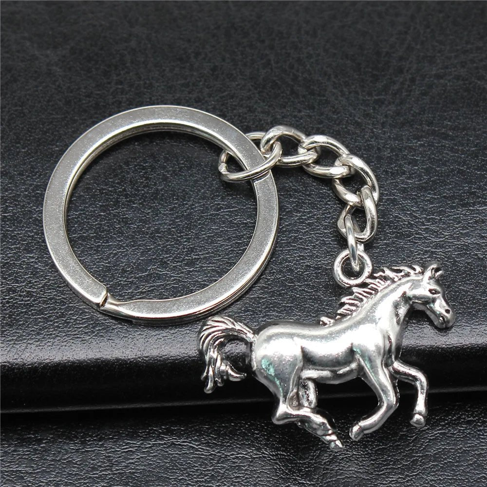 Fashion Jewelry Alloy Pendant Keychain A Running Horse Classic Gift - Tara's Tiny Treasures