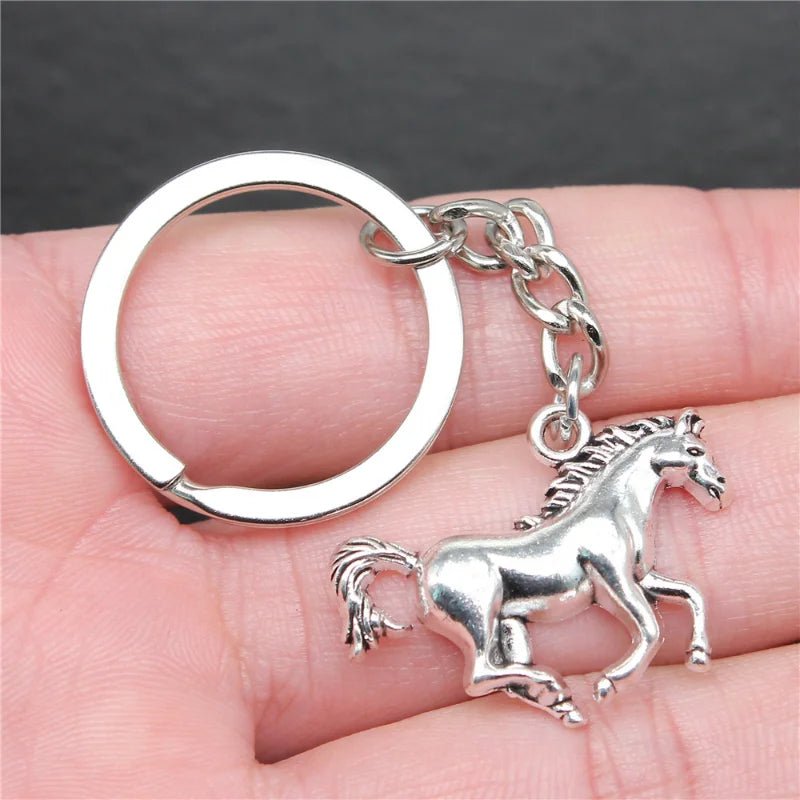 Fashion Jewelry Alloy Pendant Keychain A Running Horse Classic Gift - Tara's Tiny Treasures