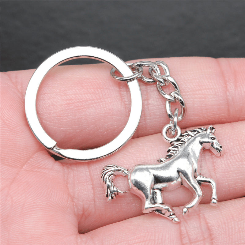 Fashion Jewelry Alloy Pendant Keychain A Running Horse Classic Gift - Tara's Tiny Treasures