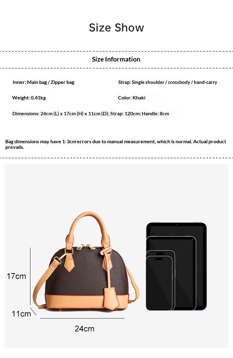 Fashion Women Bag 2026 New Classic Shell Bag Vintage Casual Tote Handbag Versatile Shoulder Bag - Tara's Tiny Treasures