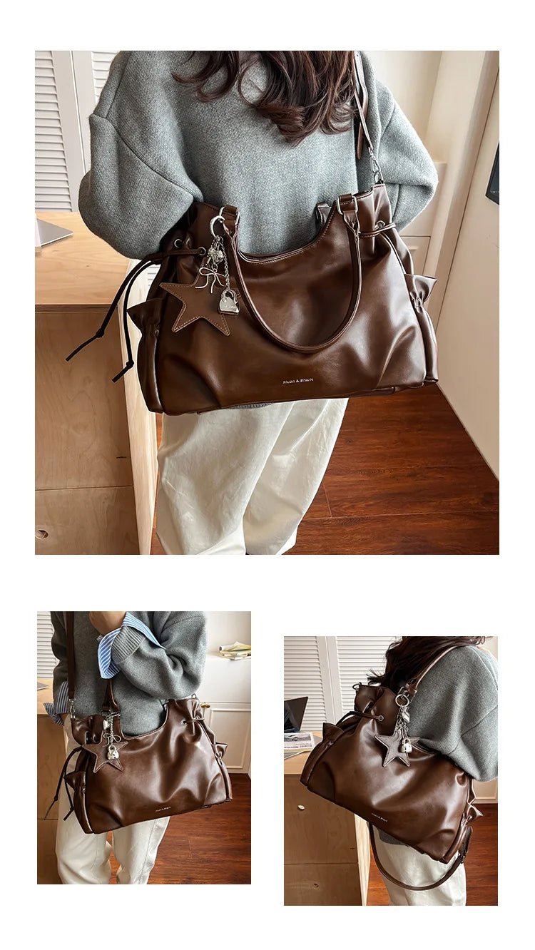 Fashionable Brand Design Tote Bag New Retro Shoulder Bag Casual Large-capacity Crossbody Bags Light Luxury High-end Women's Bags - Tara's Tiny Treasures