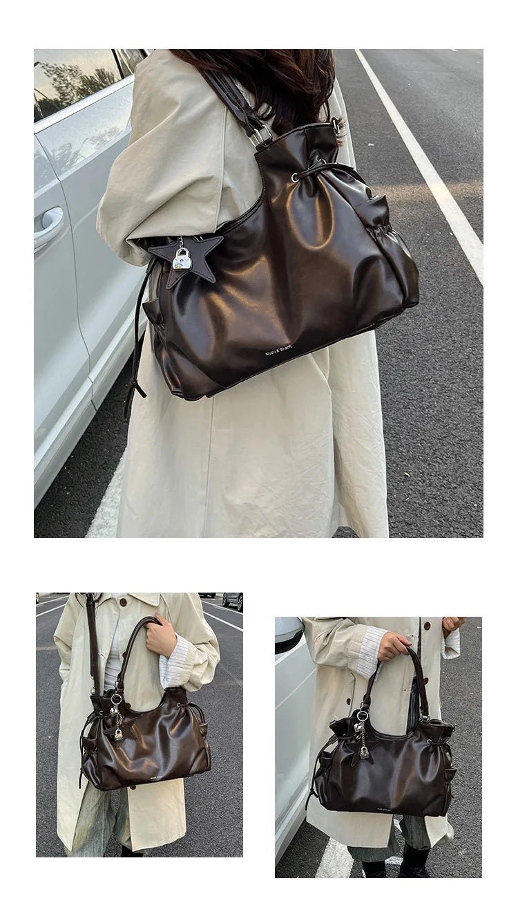 Fashionable Brand Design Tote Bag New Retro Shoulder Bag Casual Large-capacity Crossbody Bags Light Luxury High-end Women's Bags - Tara's Tiny Treasures