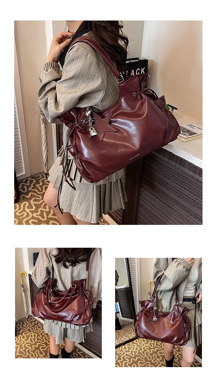 Fashionable Brand Design Tote Bag New Retro Shoulder Bag Casual Large-capacity Crossbody Bags Light Luxury High-end Women's Bags - Tara's Tiny Treasures