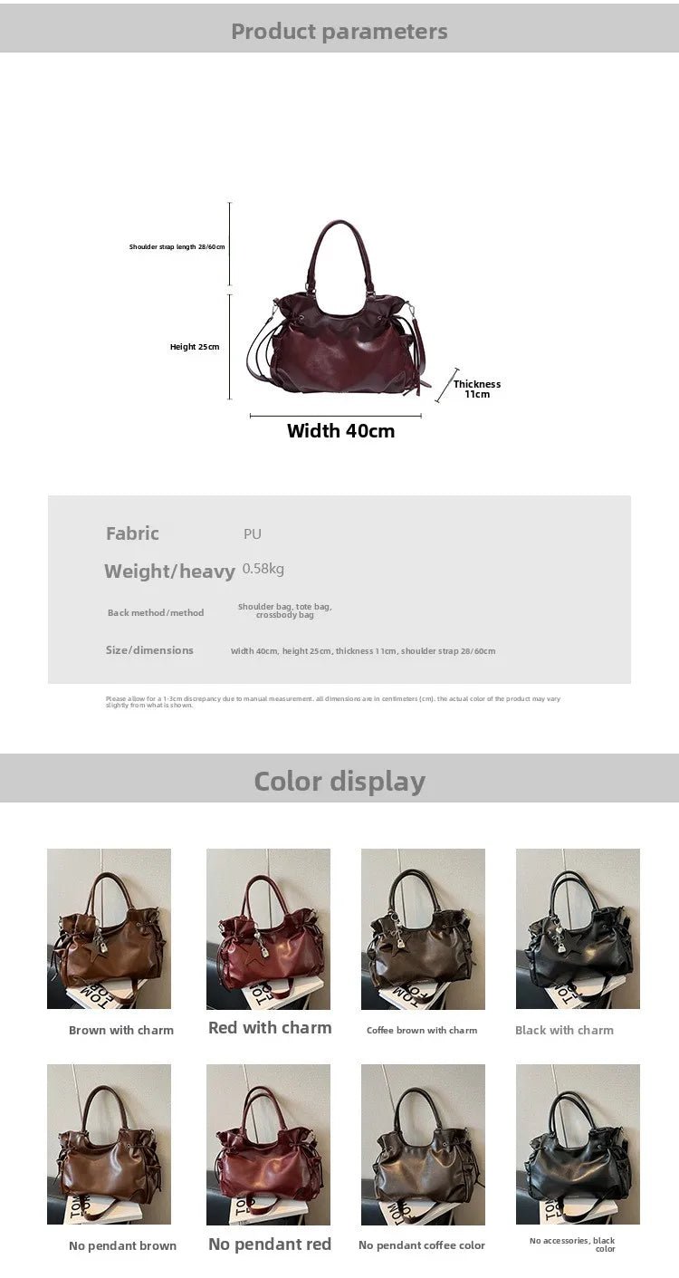 Fashionable Brand Design Tote Bag New Retro Shoulder Bag Casual Large-capacity Crossbody Bags Light Luxury High-end Women's Bags - Tara's Tiny Treasures