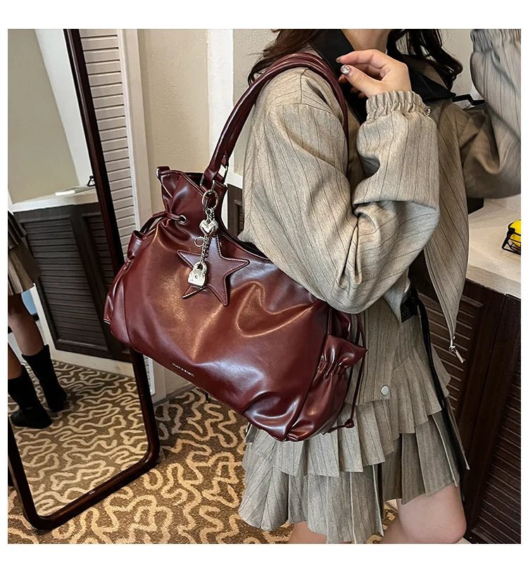Fashionable Brand Design Tote Bag New Retro Shoulder Bag Casual Large-capacity Crossbody Bags Light Luxury High-end Women's Bags - Tara's Tiny Treasures