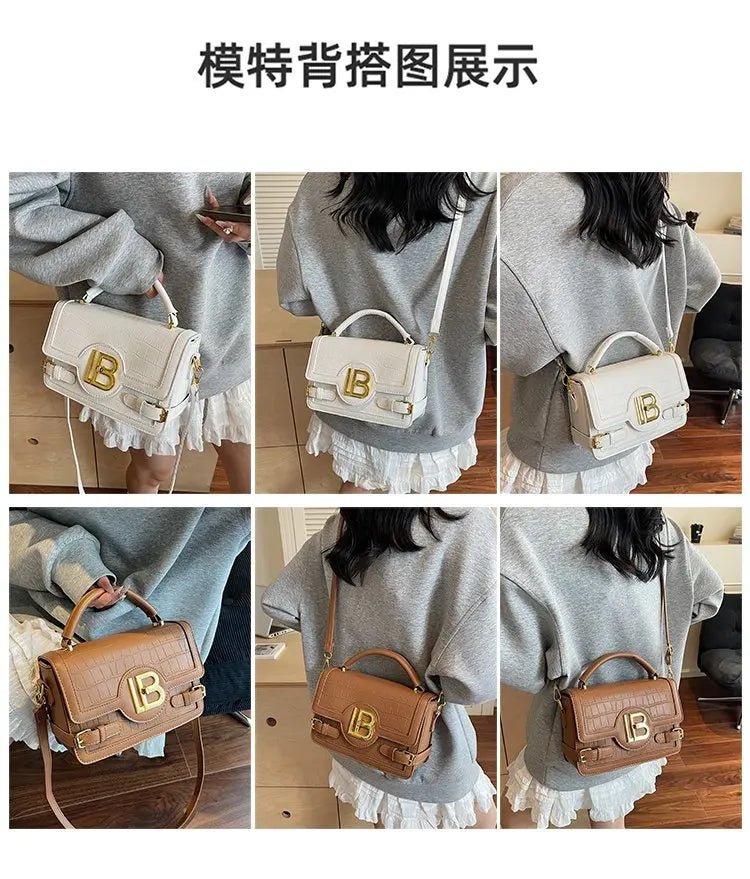 Fashionable Leather Women's Shoulder Bag Luxury Brand Famous Designer Elegant Classic Elegant Lining Vintage Bag - Tara's Tiny Treasures
