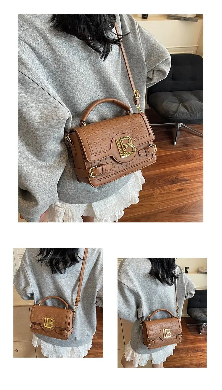 Fashionable Leather Women's Shoulder Bag Luxury Brand Famous Designer Elegant Classic Elegant Lining Vintage Bag - Tara's Tiny Treasures
