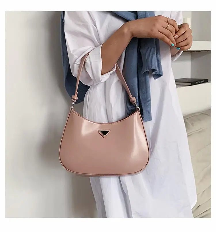 Fashionable White Small Shoulder Bag Women's Bag 2025 New Design Trendy Underarm Bag Soft Korean Style Casual Pure Color - Tara's Tiny Treasures