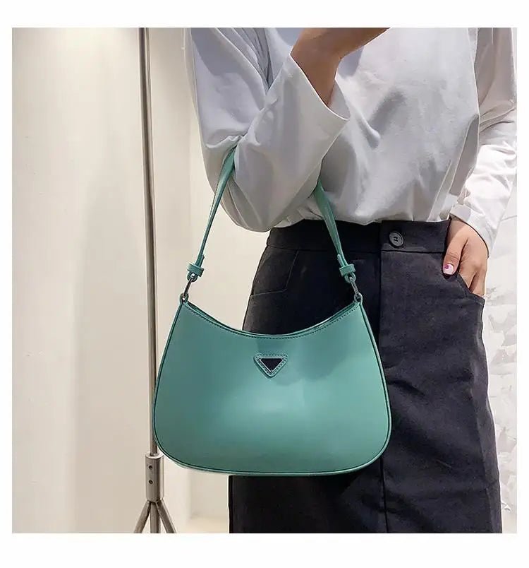 Fashionable White Small Shoulder Bag Women's Bag 2025 New Design Trendy Underarm Bag Soft Korean Style Casual Pure Color - Tara's Tiny Treasures