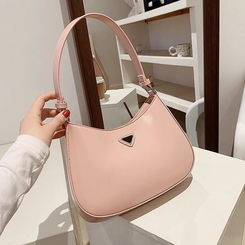 Fashionable White Small Shoulder Bag Women's Bag 2025 New Design Trendy Underarm Bag Soft Korean Style Casual Pure Color - Tara's Tiny Treasures