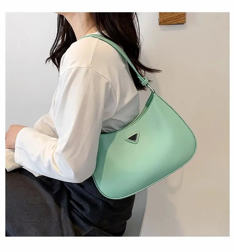 Fashionable White Small Shoulder Bag Women's Bag 2025 New Design Trendy Underarm Bag Soft Korean Style Casual Pure Color - Tara's Tiny Treasures