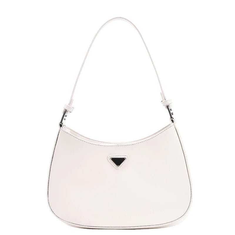 Fashionable White Small Shoulder Bag Women's Bag 2025 New Design Trendy Underarm Bag Soft Korean Style Casual Pure Color - Tara's Tiny Treasures